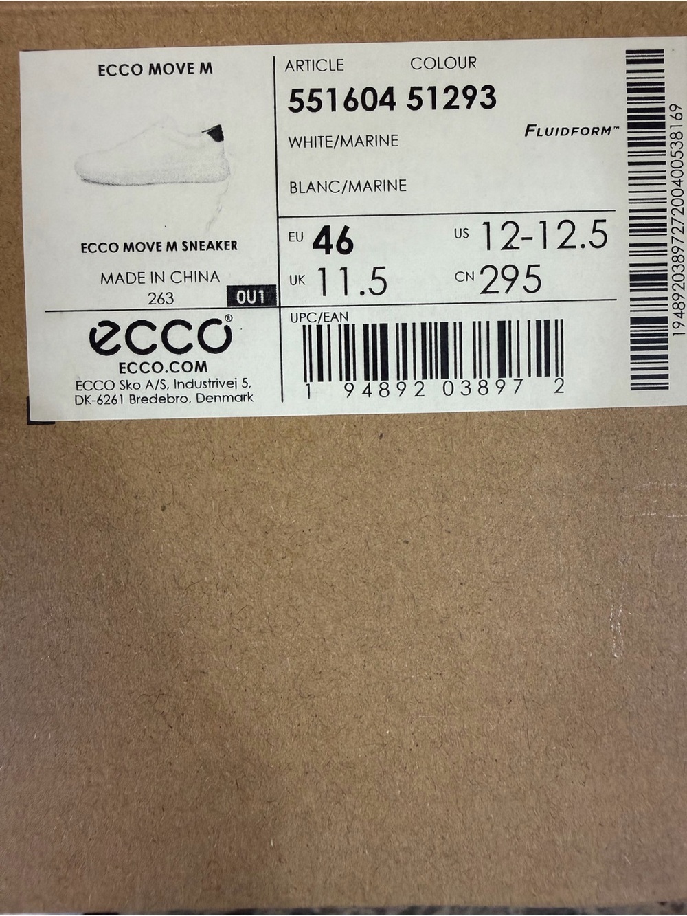 Men's ECCO Move White Leather - Picture 9 of 9